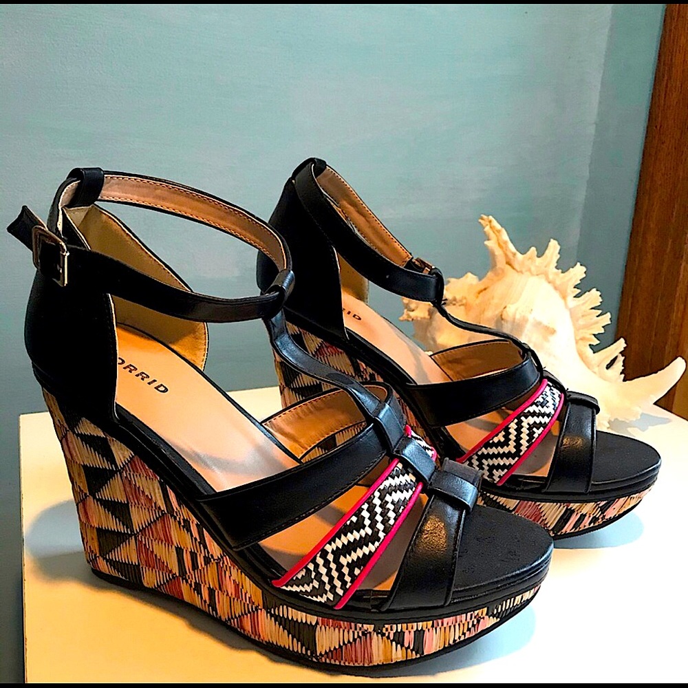 Torrid Tribal Print Wedges